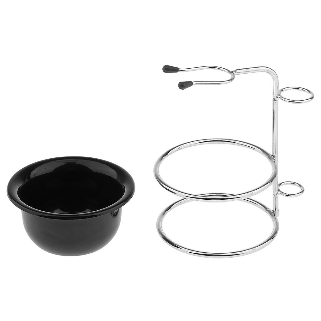 Grooming Kit - حامل فرشاة الحلاقة الأكريليك وحامل وعاء