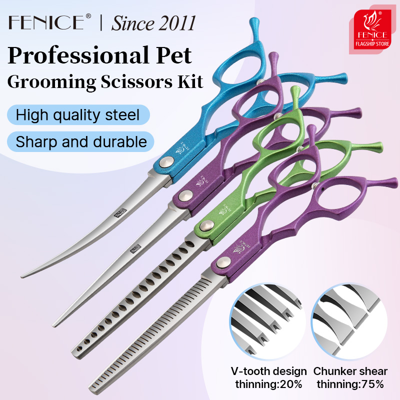 Grooming Scissors - مجموعة مقصات Fenice مقاس 6.5 بوصة